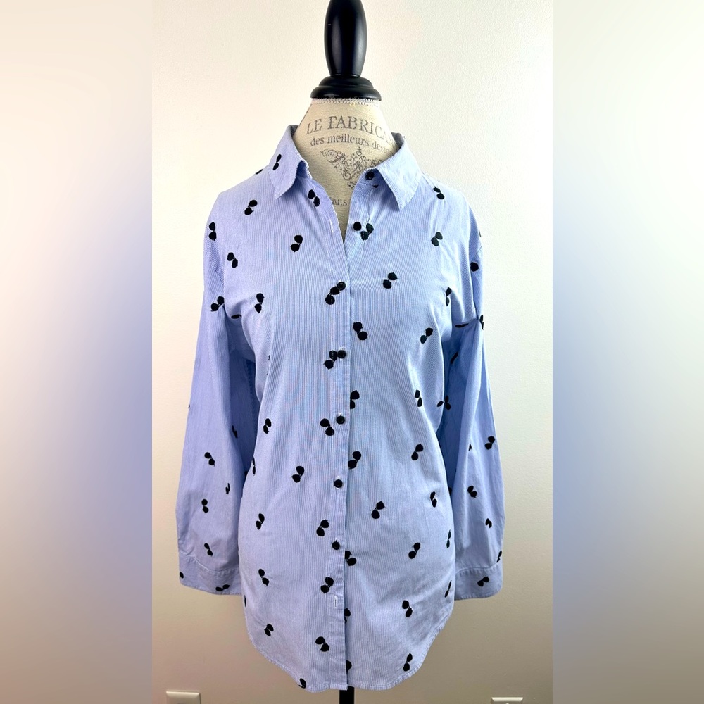 Karl Lagerfeld Paris Sunglasses Embroidered Blouse